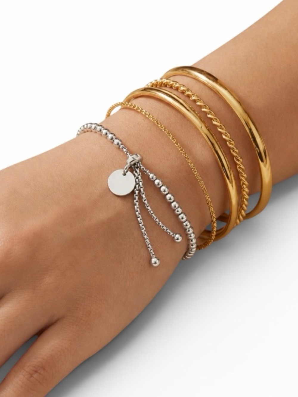 NWT Silver Plated Beaded Bracelet